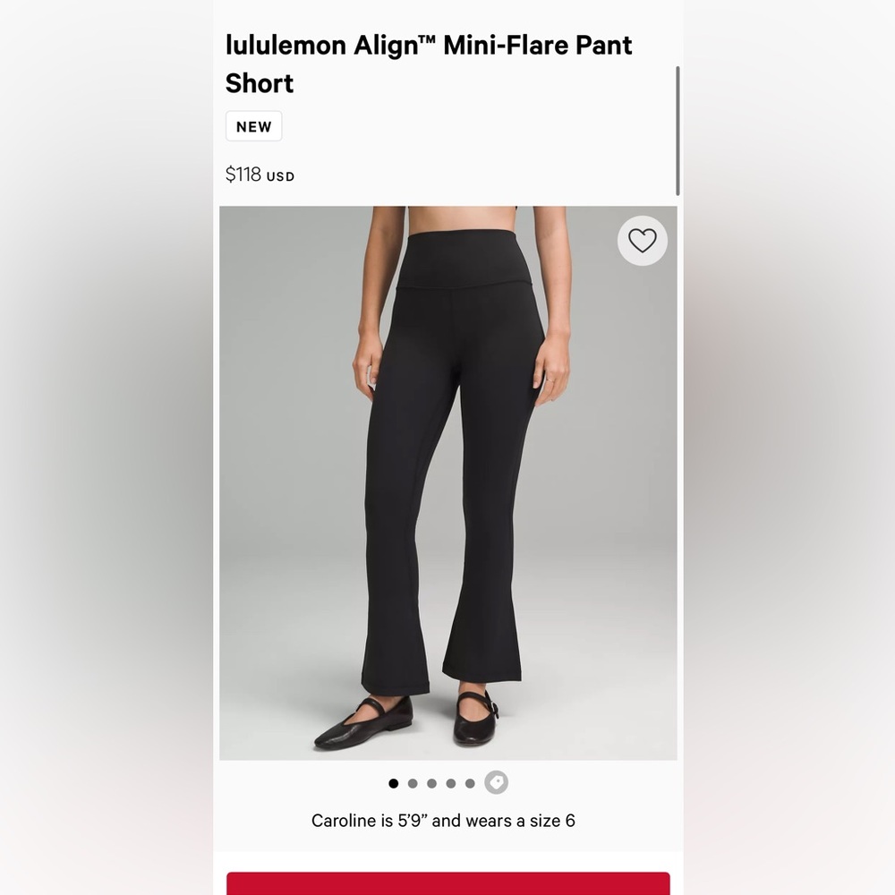 Lululemon align mini flare leggings 4 short